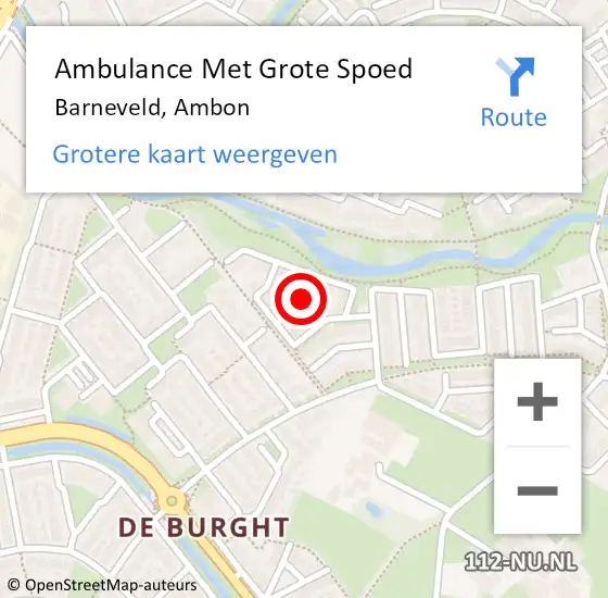 Locatie op kaart van de 112 melding: Ambulance Met Grote Spoed Naar Barneveld, Ambon op 16 november 2020 13:36