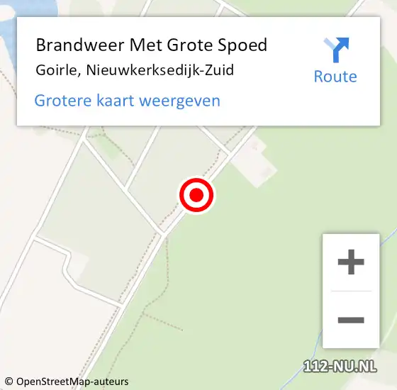 Locatie op kaart van de 112 melding: Brandweer Met Grote Spoed Naar Goirle, Nieuwkerksedijk-Zuid op 16 november 2020 13:40