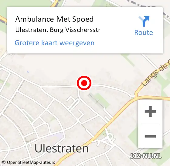 Locatie op kaart van de 112 melding: Ambulance Met Spoed Naar Ulestraten, Burg Visschersstr op 24 mei 2014 16:51