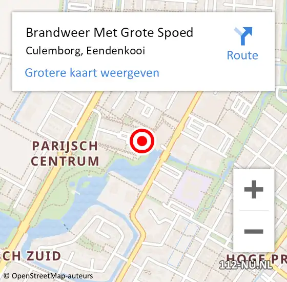 Locatie op kaart van de 112 melding: Brandweer Met Grote Spoed Naar Culemborg, Eendenkooi op 17 november 2020 10:07