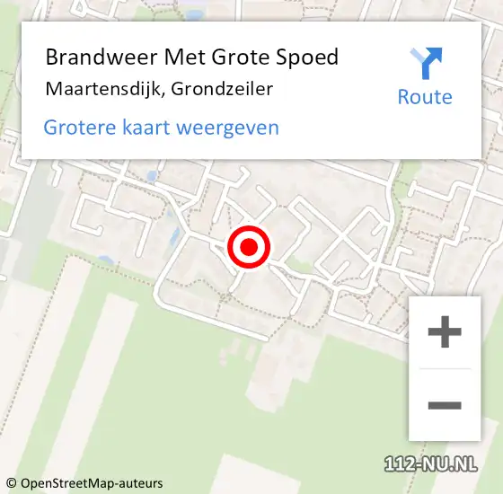 Locatie op kaart van de 112 melding: Brandweer Met Grote Spoed Naar Maartensdijk, Grondzeiler op 17 november 2020 13:58