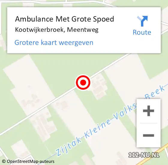 Locatie op kaart van de 112 melding: Ambulance Met Grote Spoed Naar Kootwijkerbroek, Meentweg op 17 november 2020 18:14
