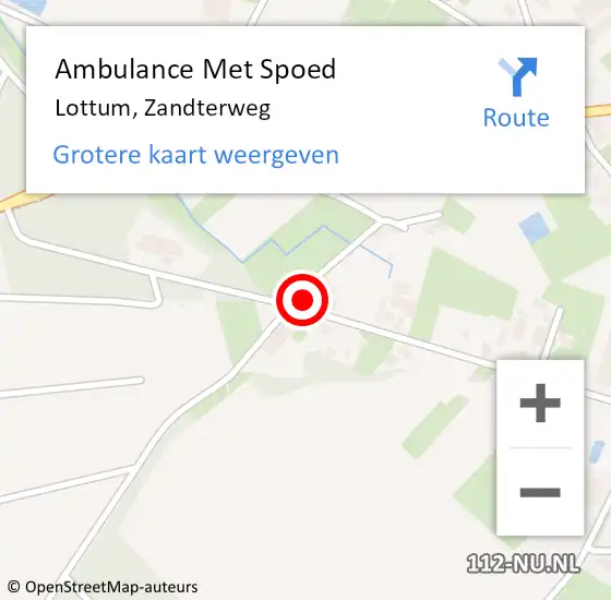 Locatie op kaart van de 112 melding: Ambulance Met Spoed Naar Lottum, Zandterweg op 24 mei 2014 18:25