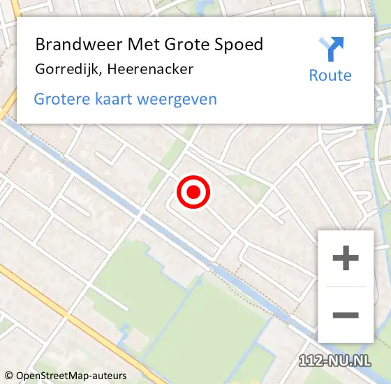 Locatie op kaart van de 112 melding: Brandweer Met Grote Spoed Naar Gorredijk, Heerenacker op 18 november 2020 11:51