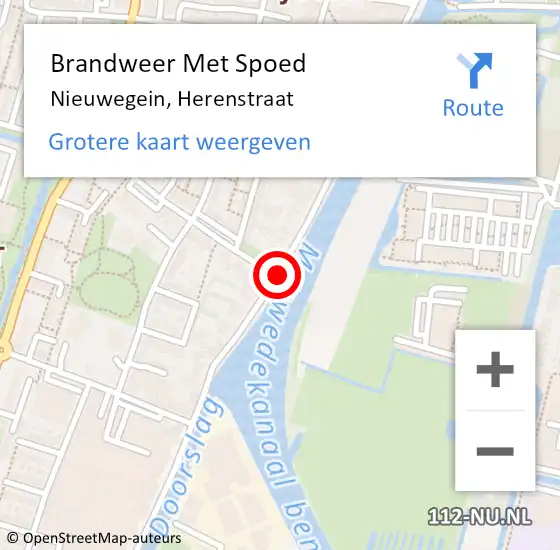 Locatie op kaart van de 112 melding: Brandweer Met Spoed Naar Nieuwegein, Herenstraat op 18 november 2020 20:42