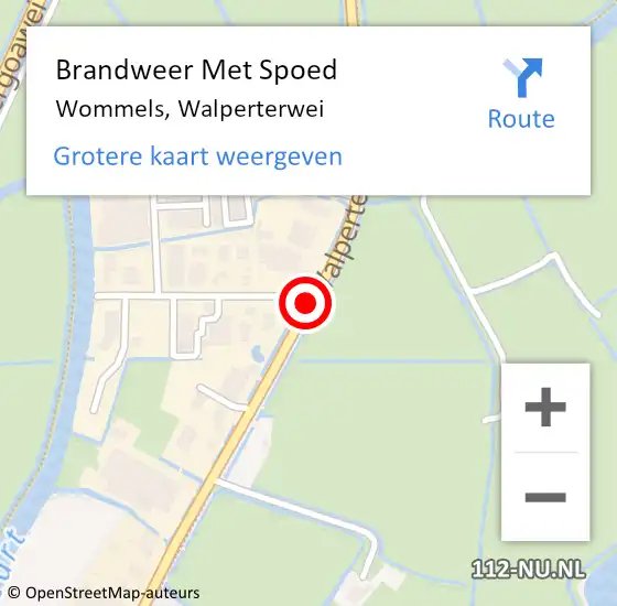 Locatie op kaart van de 112 melding: Brandweer Met Spoed Naar Wommels, Walperterwei op 19 november 2020 13:00