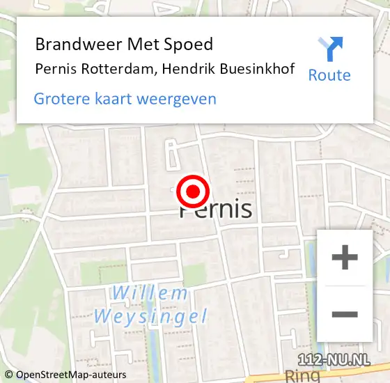 Locatie op kaart van de 112 melding: Brandweer Met Spoed Naar Pernis Rotterdam, Hendrik Buesinkhof op 19 november 2020 16:01