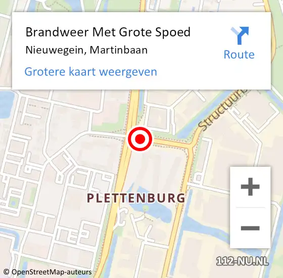 Locatie op kaart van de 112 melding: Brandweer Met Grote Spoed Naar Nieuwegein, Martinbaan op 20 november 2020 07:07