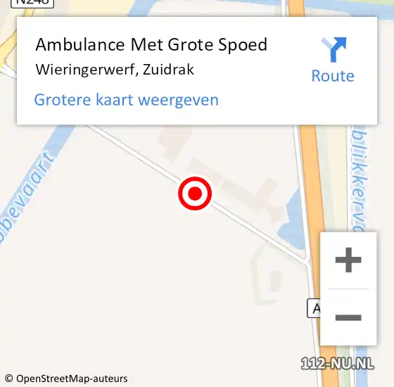 Locatie op kaart van de 112 melding: Ambulance Met Grote Spoed Naar Wieringerwerf, Zuidrak op 20 november 2020 11:19