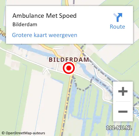 Locatie op kaart van de 112 melding: Ambulance Met Spoed Naar Bilderdam op 20 november 2020 12:03