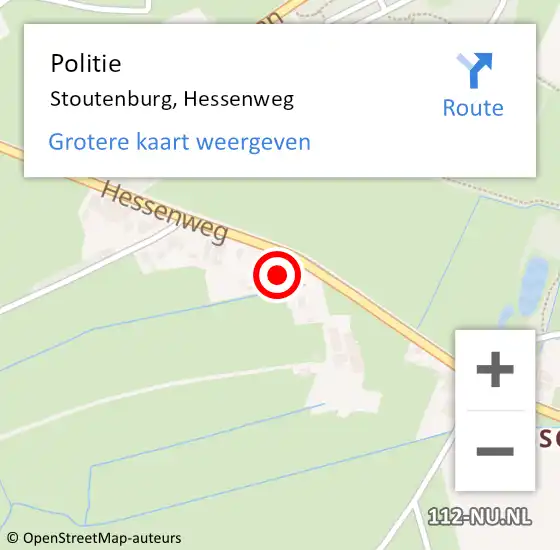 Locatie op kaart van de 112 melding: Politie Stoutenburg, Hessenweg op 25 mei 2014 00:21