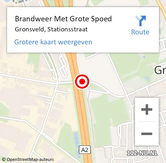 Locatie op kaart van de 112 melding: Brandweer Met Grote Spoed Naar Gronsveld, Stationsstraat op 20 november 2020 21:20