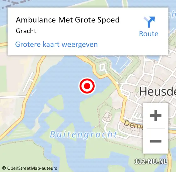 Locatie op kaart van de 112 melding: Ambulance Met Grote Spoed Naar Gracht op 20 november 2020 21:38