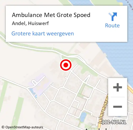 Locatie op kaart van de 112 melding: Ambulance Met Grote Spoed Naar Andel, Huiswerf op 21 november 2020 10:44