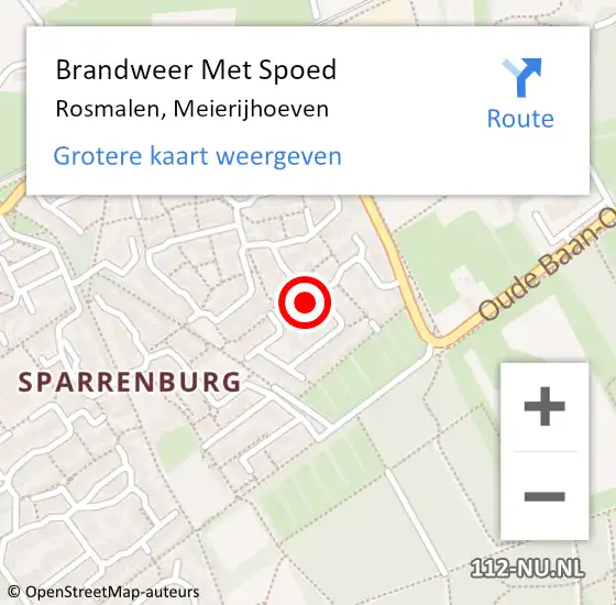 Locatie op kaart van de 112 melding: Brandweer Met Spoed Naar Rosmalen, Meierijhoeven op 23 november 2020 04:35