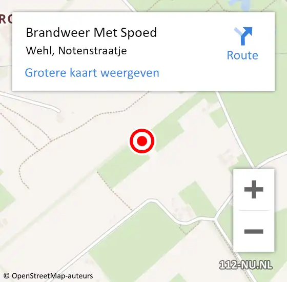 Locatie op kaart van de 112 melding: Brandweer Met Spoed Naar Wehl, Notenstraatje op 25 mei 2014 11:39