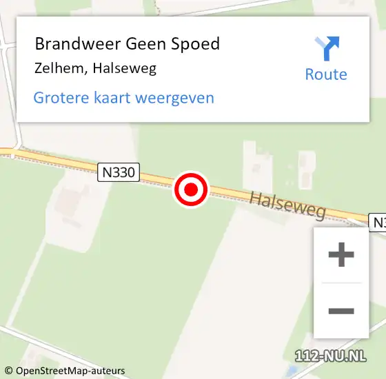 Locatie op kaart van de 112 melding: Brandweer Geen Spoed Naar Zelhem, Halseweg op 23 november 2020 11:02