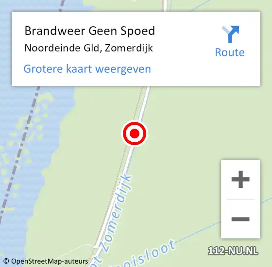 Locatie op kaart van de 112 melding: Brandweer Geen Spoed Naar Noordeinde Gld, Zomerdijk op 23 november 2020 12:56