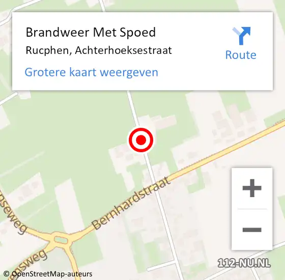 Locatie op kaart van de 112 melding: Brandweer Met Spoed Naar Rucphen, Achterhoeksestraat op 23 november 2020 17:13