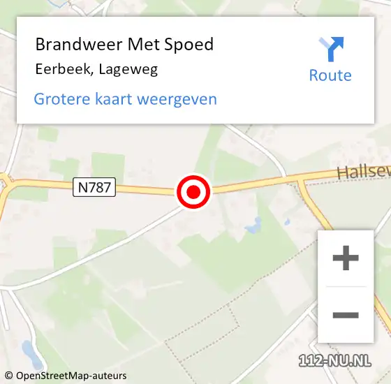 Locatie op kaart van de 112 melding: Brandweer Met Spoed Naar Eerbeek, Lageweg op 23 november 2020 19:38