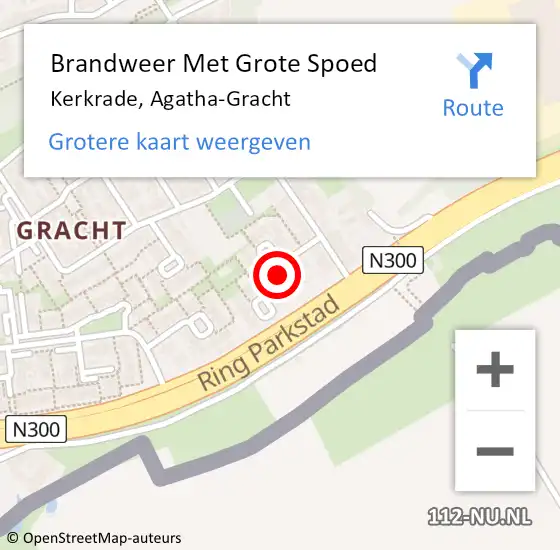 Locatie op kaart van de 112 melding: Brandweer Met Grote Spoed Naar Kerkrade, Agatha-Gracht op 23 november 2020 22:05