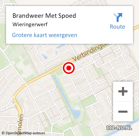 Locatie op kaart van de 112 melding: Brandweer Met Spoed Naar Wieringerwerf op 24 november 2020 03:01