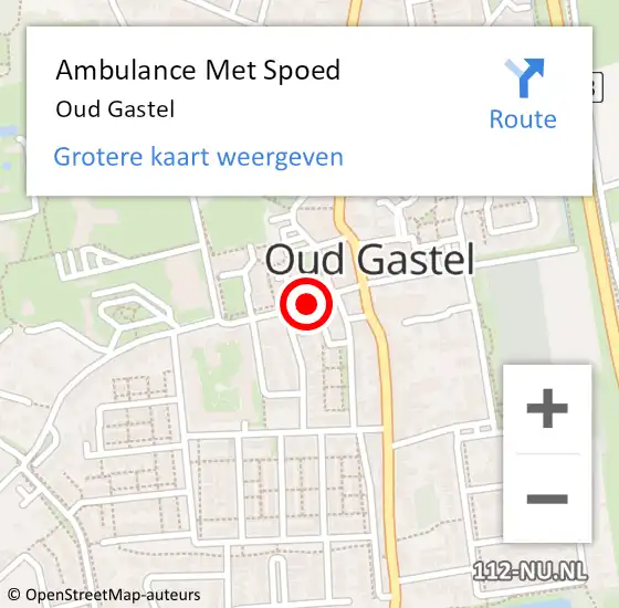 Locatie op kaart van de 112 melding: Ambulance Met Spoed Naar Oud Gastel op 24 november 2020 11:07