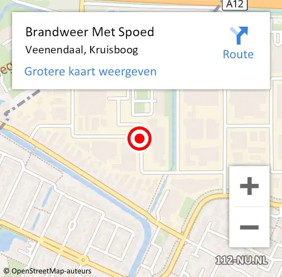 Locatie op kaart van de 112 melding: Brandweer Met Spoed Naar Veenendaal, Kruisboog op 25 november 2020 14:20