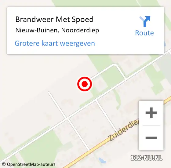 Locatie op kaart van de 112 melding: Brandweer Met Spoed Naar Nieuw-Buinen, Noorderdiep op 25 november 2020 16:36