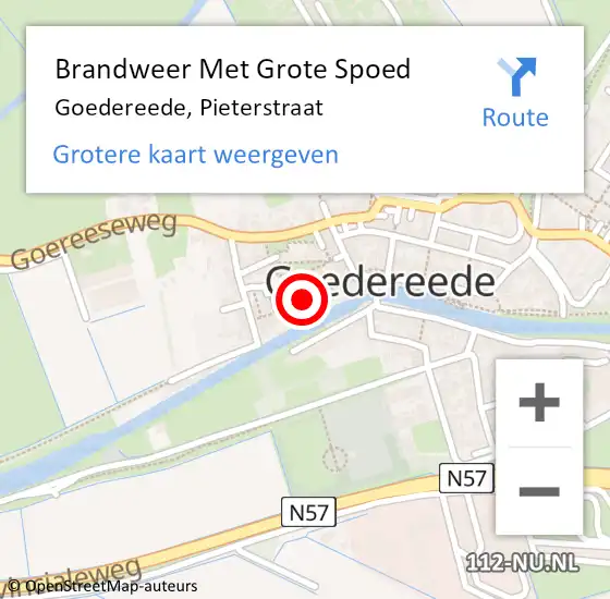 Locatie op kaart van de 112 melding: Brandweer Met Grote Spoed Naar Goedereede, Pieterstraat op 25 november 2020 19:48
