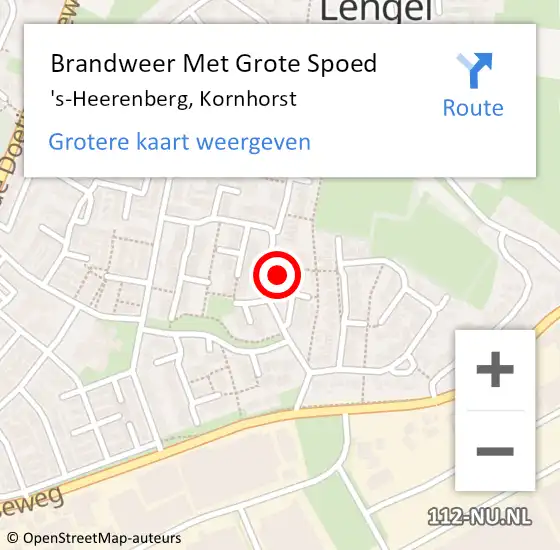 Locatie op kaart van de 112 melding: Brandweer Met Grote Spoed Naar 's-Heerenberg, Kornhorst op 25 mei 2014 18:45