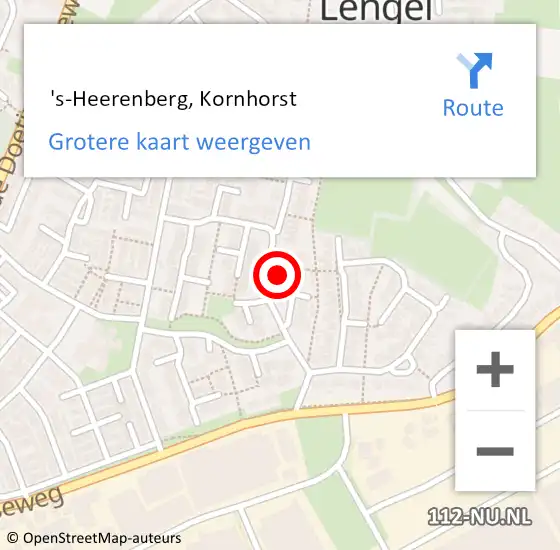 Locatie op kaart van de 112 melding:  's-Heerenberg, Kornhorst op 25 mei 2014 19:14