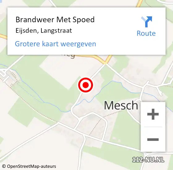 Locatie op kaart van de 112 melding: Brandweer Met Spoed Naar Eijsden, Langstraat op 26 november 2020 18:22