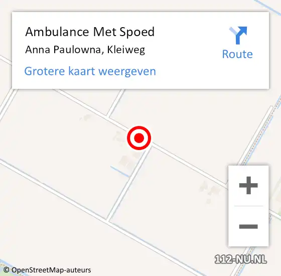 Locatie op kaart van de 112 melding: Ambulance Met Spoed Naar Anna Paulowna, Kleiweg op 26 november 2020 18:47