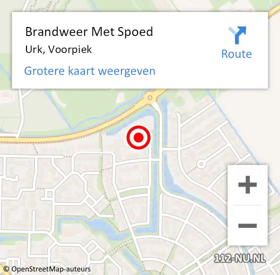 Locatie op kaart van de 112 melding: Brandweer Met Spoed Naar Urk, Voorpiek op 27 november 2020 09:11