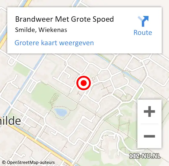 Locatie op kaart van de 112 melding: Brandweer Met Grote Spoed Naar Smilde, Wiekenas op 25 mei 2014 20:11