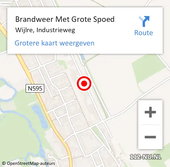 Locatie op kaart van de 112 melding: Brandweer Met Grote Spoed Naar Wijlre, Industrieweg op 27 november 2020 17:47