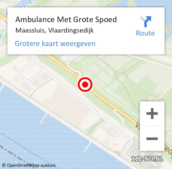 Locatie op kaart van de 112 melding: Ambulance Met Grote Spoed Naar Maassluis, Vlaardingsedijk op 27 november 2020 20:41