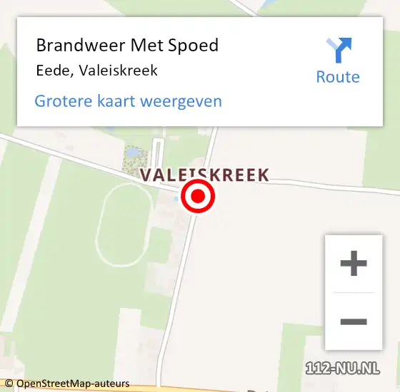 Locatie op kaart van de 112 melding: Brandweer Met Spoed Naar Eede, Valeiskreek op 27 november 2020 20:50