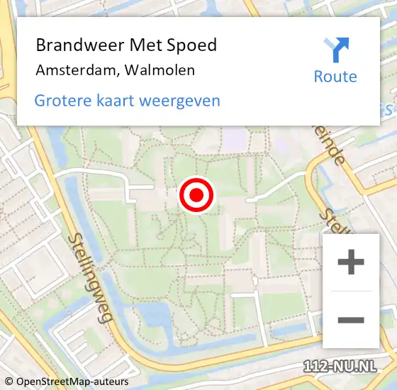 Locatie op kaart van de 112 melding: Brandweer Met Spoed Naar Amsterdam, Walmolen op 27 november 2020 21:57