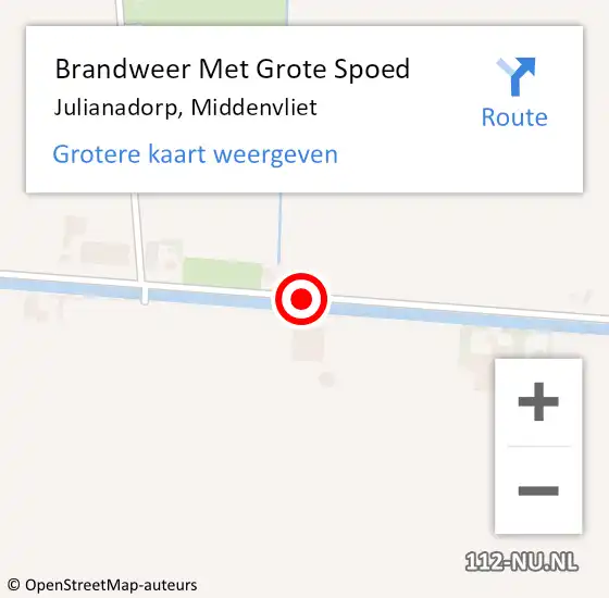 Locatie op kaart van de 112 melding: Brandweer Met Grote Spoed Naar Julianadorp, Middenvliet op 27 november 2020 21:59