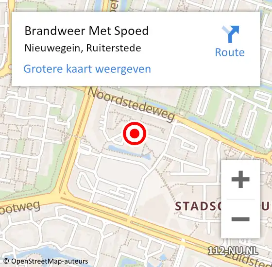 Locatie op kaart van de 112 melding: Brandweer Met Spoed Naar Nieuwegein, Ruiterstede op 28 november 2020 17:38