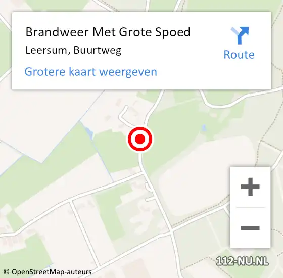 Locatie op kaart van de 112 melding: Brandweer Met Grote Spoed Naar Leersum, Buurtweg op 28 november 2020 22:36