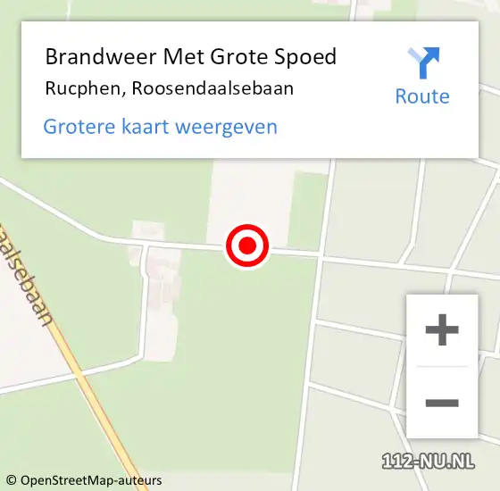 Locatie op kaart van de 112 melding: Brandweer Met Grote Spoed Naar Rucphen, Roosendaalsebaan op 29 november 2020 00:19