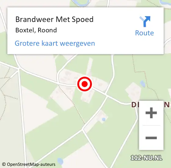 Locatie op kaart van de 112 melding: Brandweer Met Spoed Naar Boxtel, Roond op 29 november 2020 10:07