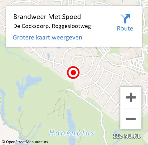 Locatie op kaart van de 112 melding: Brandweer Met Spoed Naar De Cocksdorp, Roggeslootweg op 29 november 2020 11:12