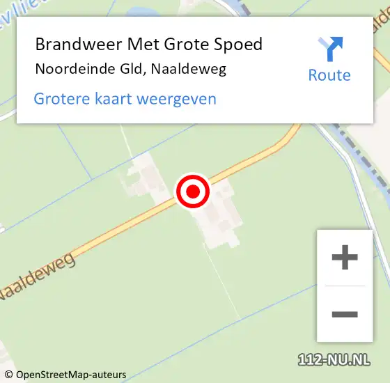 Locatie op kaart van de 112 melding: Brandweer Met Grote Spoed Naar Noordeinde Gld, Naaldeweg op 29 november 2020 11:52