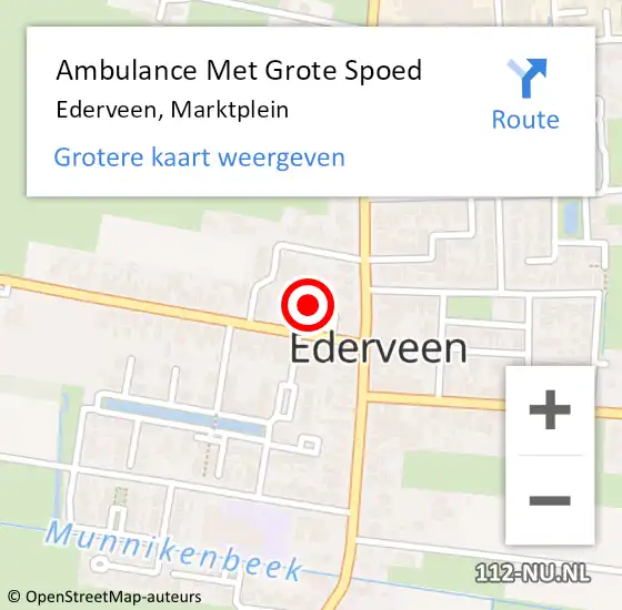 Locatie op kaart van de 112 melding: Ambulance Met Grote Spoed Naar Ederveen, Marktplein op 30 november 2020 16:01