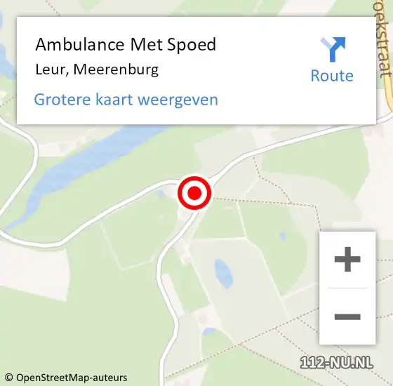 Locatie op kaart van de 112 melding: Ambulance Met Spoed Naar Leur, Meerenburg op 1 december 2020 20:50