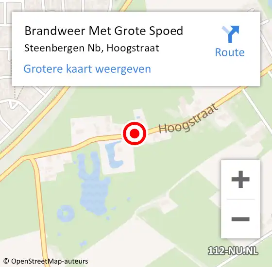 Locatie op kaart van de 112 melding: Brandweer Met Grote Spoed Naar Steenbergen Nb, Hoogstraat op 2 december 2020 09:56